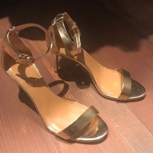 J.Crew Gold Metallic Heels